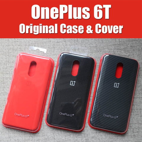 A6013 Official OnePlus 6t Case original 1+6T OnePlus 6 bespoke Silicone Sandstone Nylon Karbon Bumper Leather Flip Cover